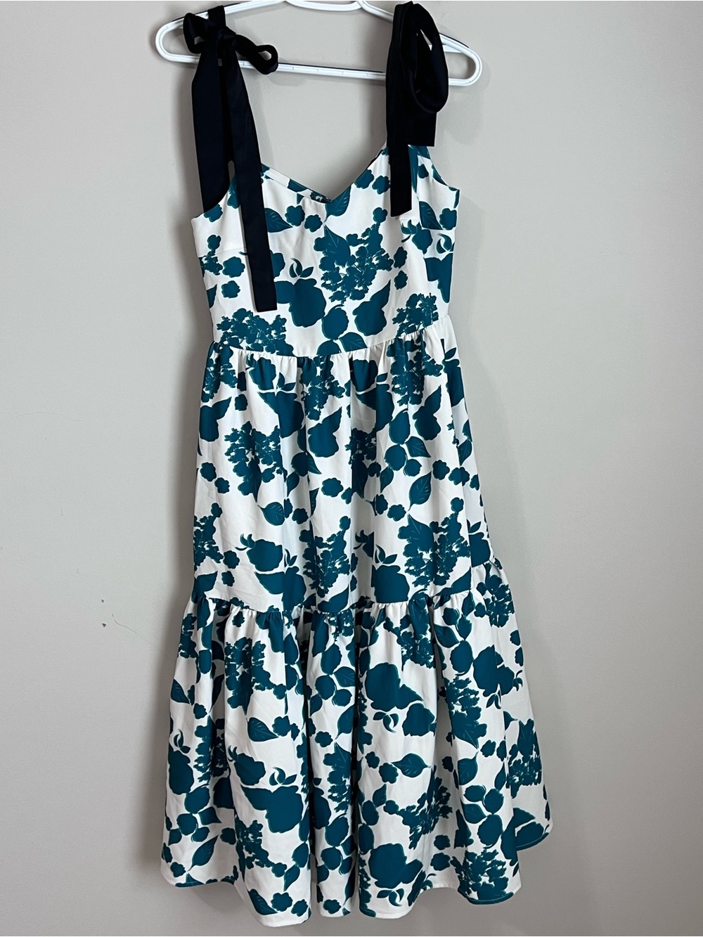 Abbey Glass Midi Dress Fit & Flare Size XS Bows